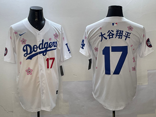 Men's Los Angeles Dodgers #17 大谷翔平 White 2025 Tokyo Series Limited Stitched Baseball Jersey Men's Los Angeles Dodgers #17 大谷翔平 White 2025 Tokyo Series Limited Stitched Baseball Jersey